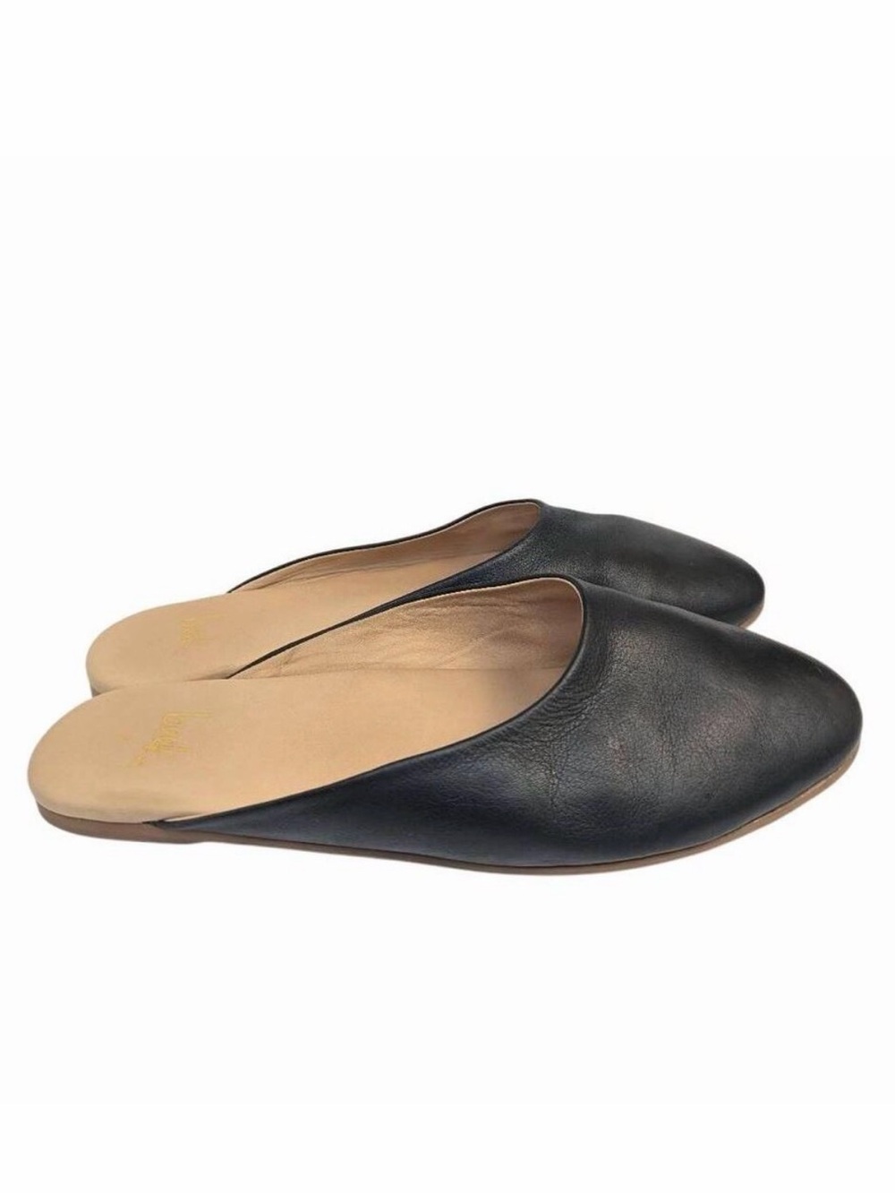 Beek Phoebe Mule Slides Size 9 Black Leather